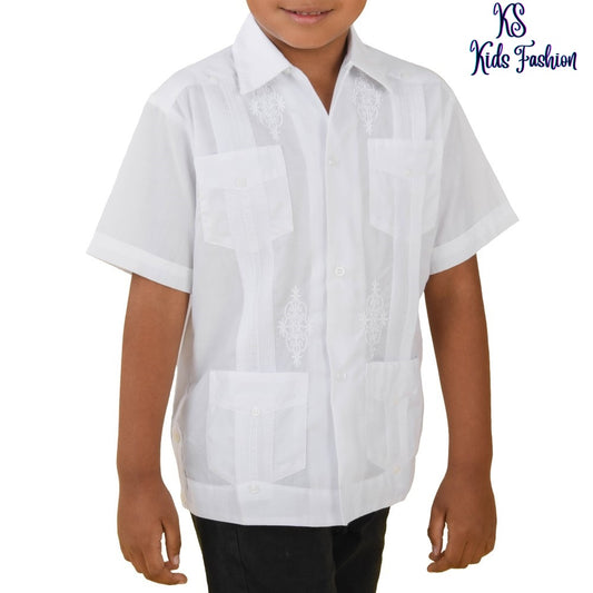 Guayabera para Niño KS-TM-78141 Kids Shirt