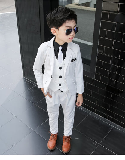 Traje de Nino Boys White Suit Formal Kids Prom Baptism Tuxedo
