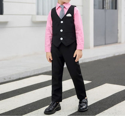 Trajes de Niño Formal Suit For Boys Jacket Vest Pants Bowtie