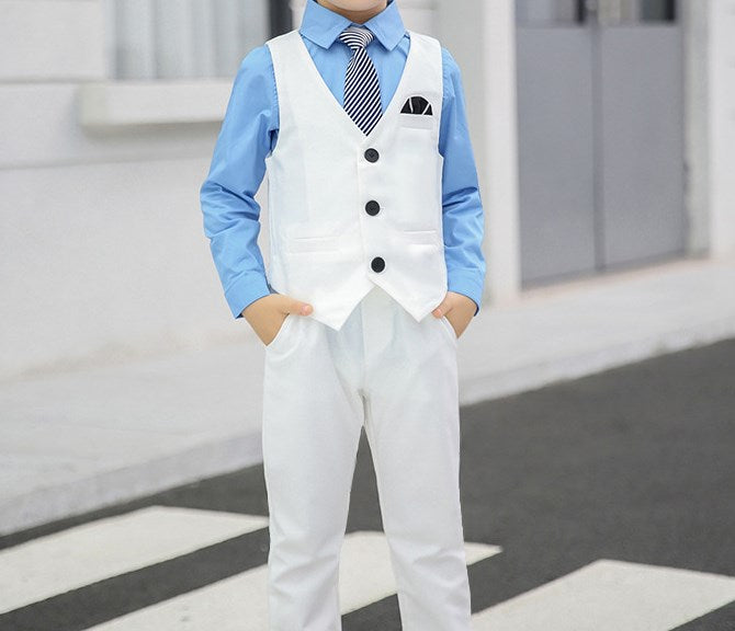 Trajes de Niño Formal Suit For Boys Jacket Vest Pants Bowtie