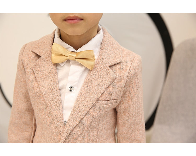 Traje de Niño Formal Suit for Kids Coat Pants Tie Wedding Formal Set for Children