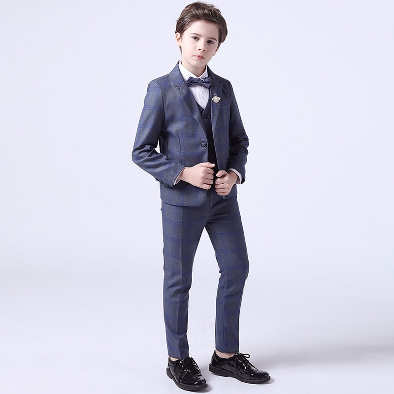 Trajes de Niño Formal Suit Ceremony Wedding Tuxedo Dress Kids Blazer Clothing Set