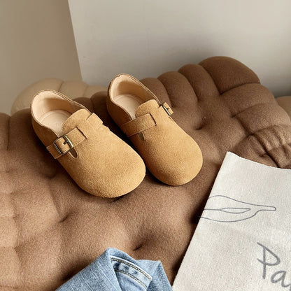 Shoes for kids Leather Children's Cork Shoes Kids Flat Shoes Retro Girls Spring Summer Boys Leather Cork Flats