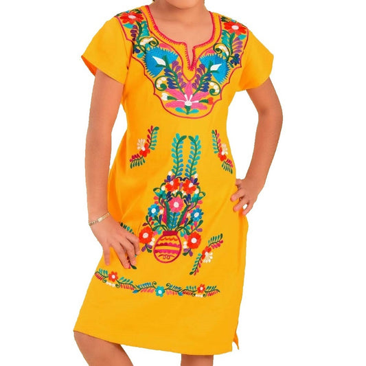 Vestido Bordado de Niña KS-77412 - Embroidered Dress for kids