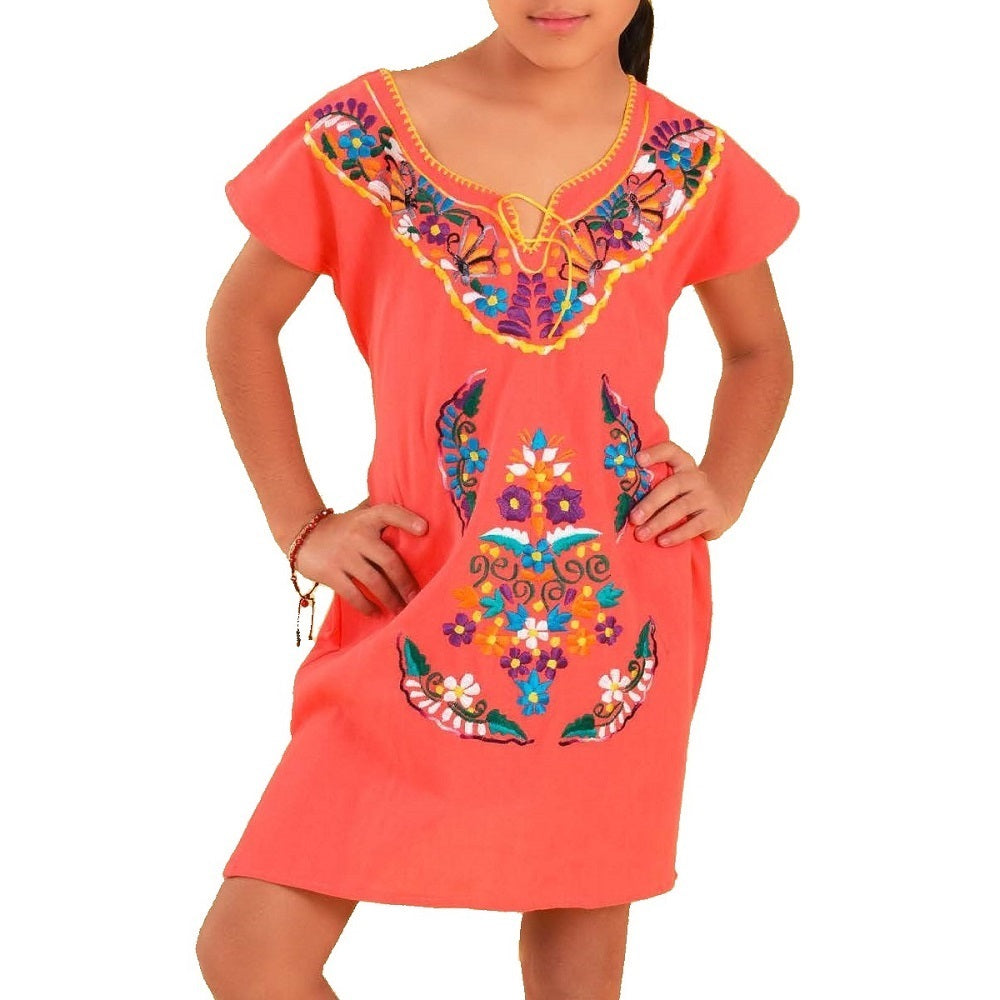 Vestido Bordado de Niña KS-77416 - Embroidered Dress for kids