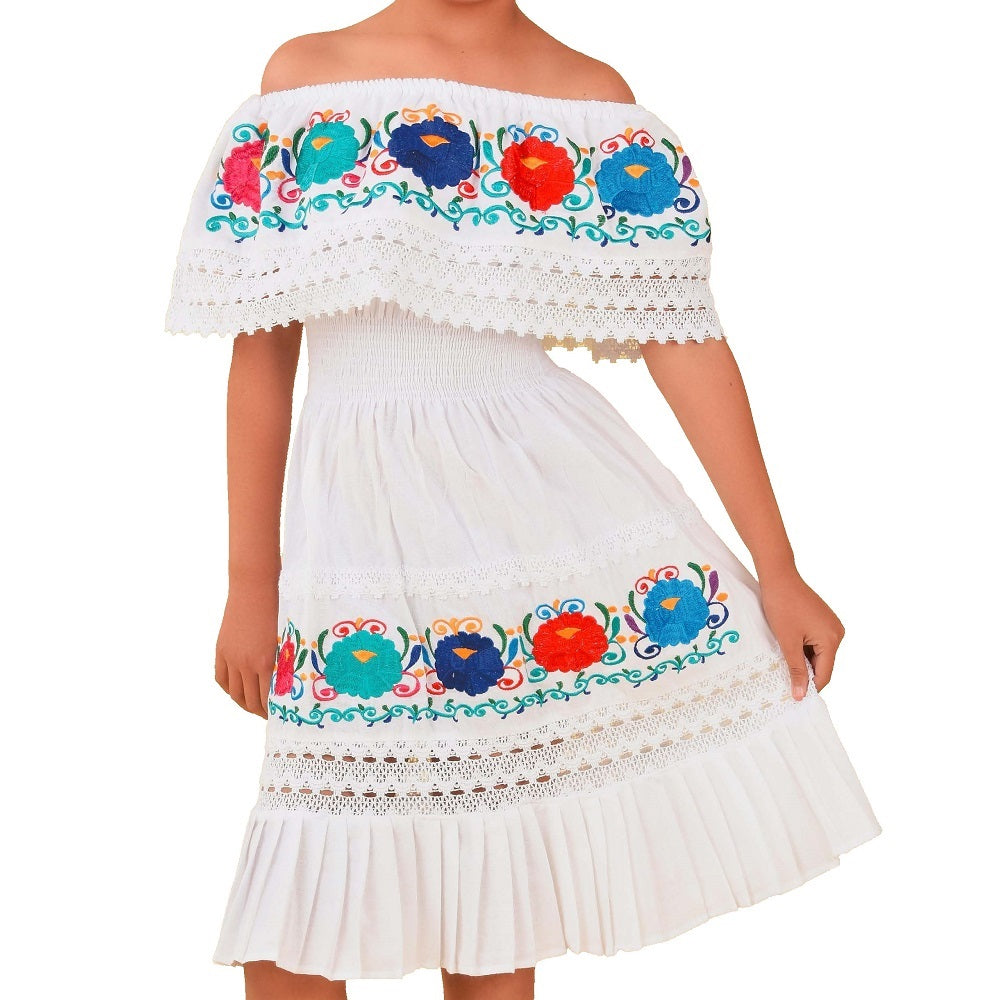 Vestido Bordado de Niña KS-77450 - Embroidered Dress for kids