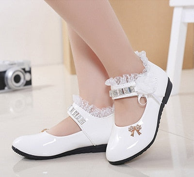 Zapatos Para Ninas, party shoes for girl, elegant shoes for girls, leather shoes Blancos