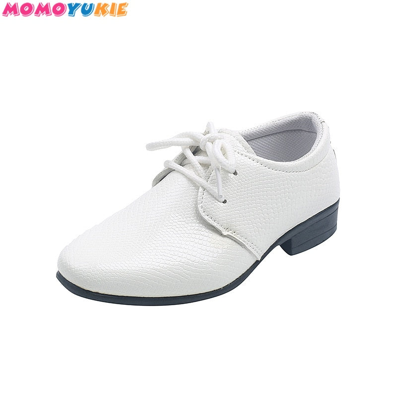 Zapatos para Niños Casual Flat Shoes Kids Leather Shoes Boy Soft Bottom Toddler Sneakers Children Non Slip Blanco
