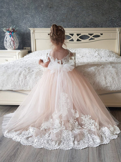 Vestido para Niña Girl Dresses Childrens First Communion Princess Dress for Kids Ball Gown