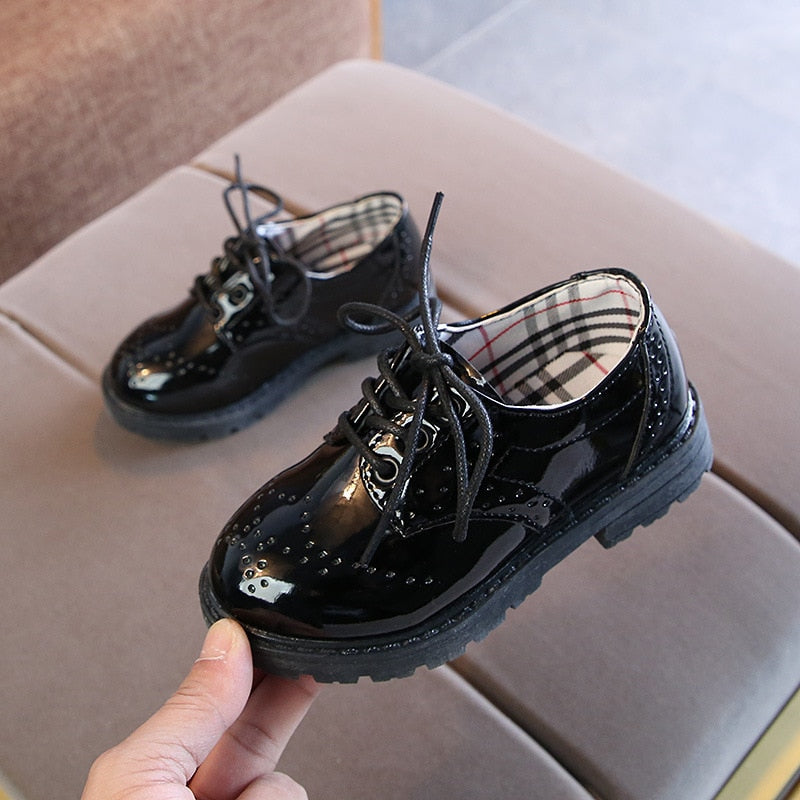 Zapatos para Niños Boys Girls Fashion Leather Shoes Children New Style Kids Flats for School Party Formal Leather Shoes