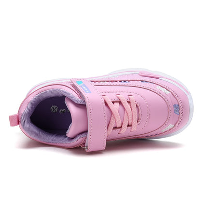 Tenis Para Ninas, Kids Girls Shoes Leather Platform Sneakers Children Lightweight Running Sports Tennis Girls Sneaker detalles