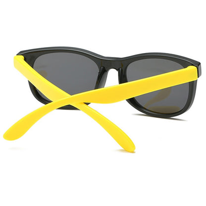 Lentes Para Ninos, Sunglasses Children Polarized Sunglasses For Boy And Girl Sun Glasses Frame Light Weight Amarillo con Negro