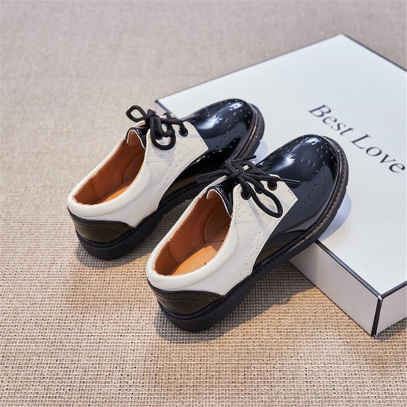 Zapatos para Niños Children Leather Shoes Fashion Solid Color Spring Flat Girls Sneakers Kids Shoes for Girl Baby Negros