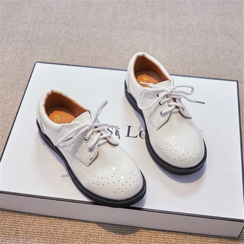 Zapatos para Niños Children Leather Shoes Fashion Solid Color Spring Flat Girls Sneakers Kids Shoes for Girl Baby Blancos